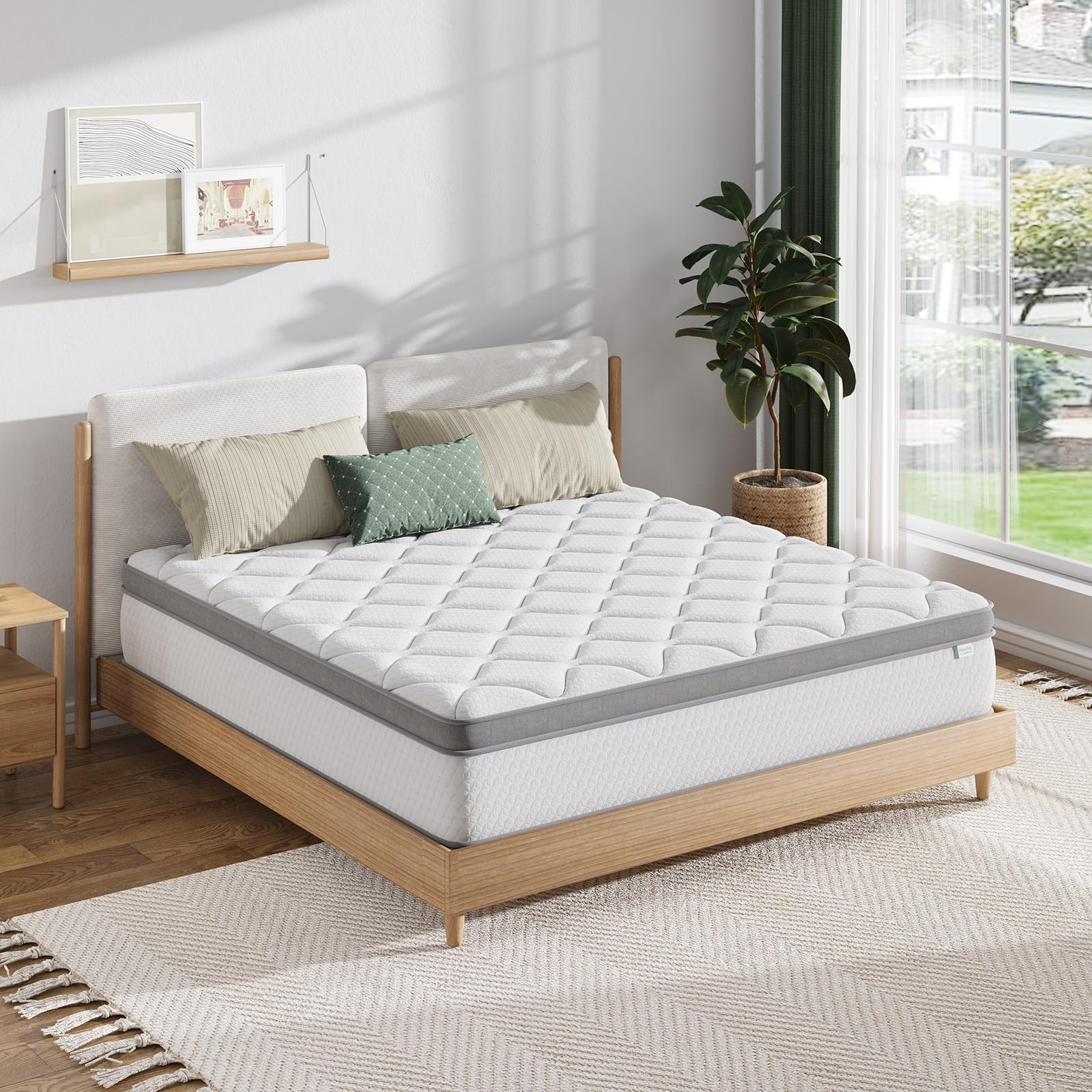 Twin Mattress, 10 Inch Twin Hybrid Mattress for Kids, Pocket Innerspring Pill…