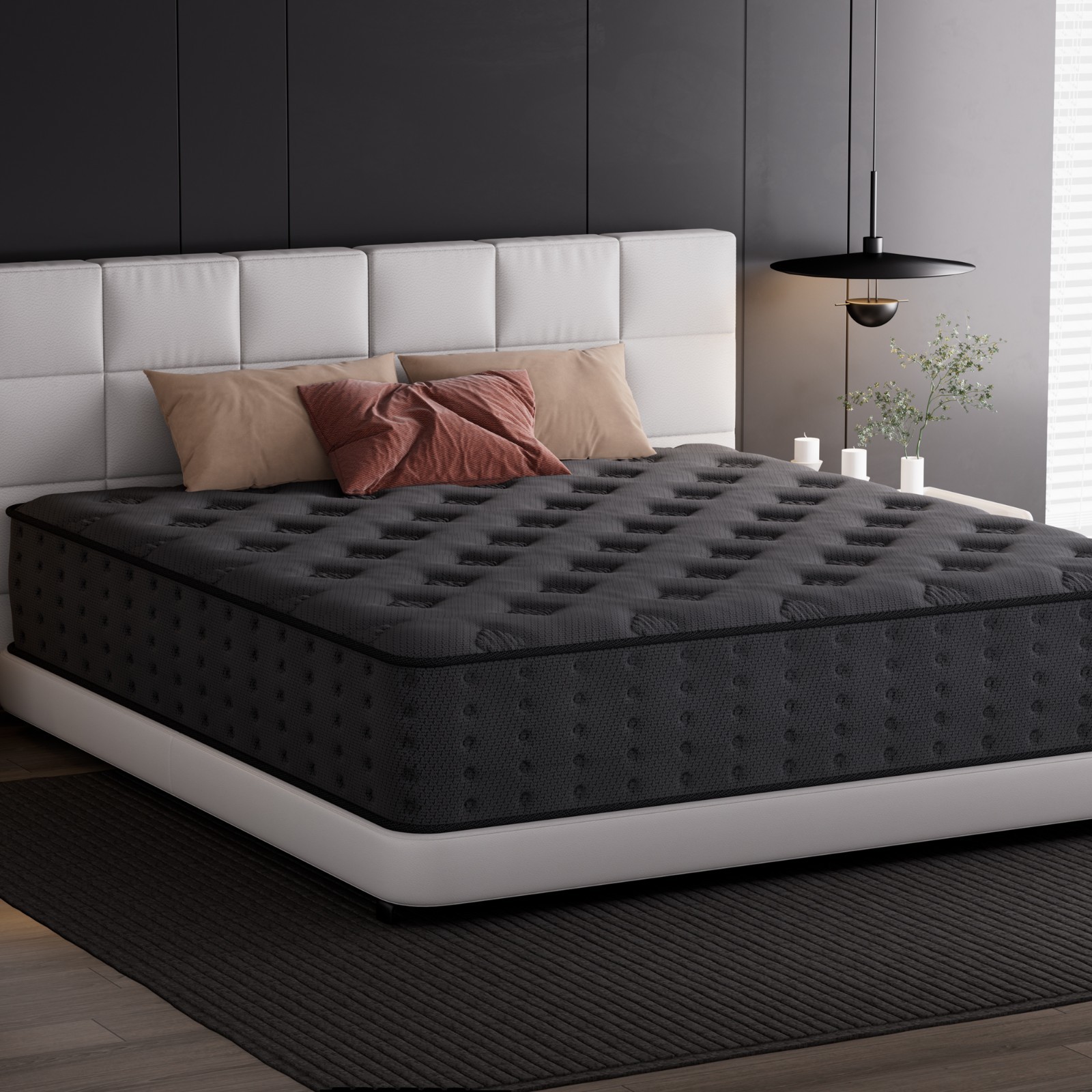 12″14″ Twin Full Queen King Size Mattress in a Box Hybrid Spring MemoryFoam