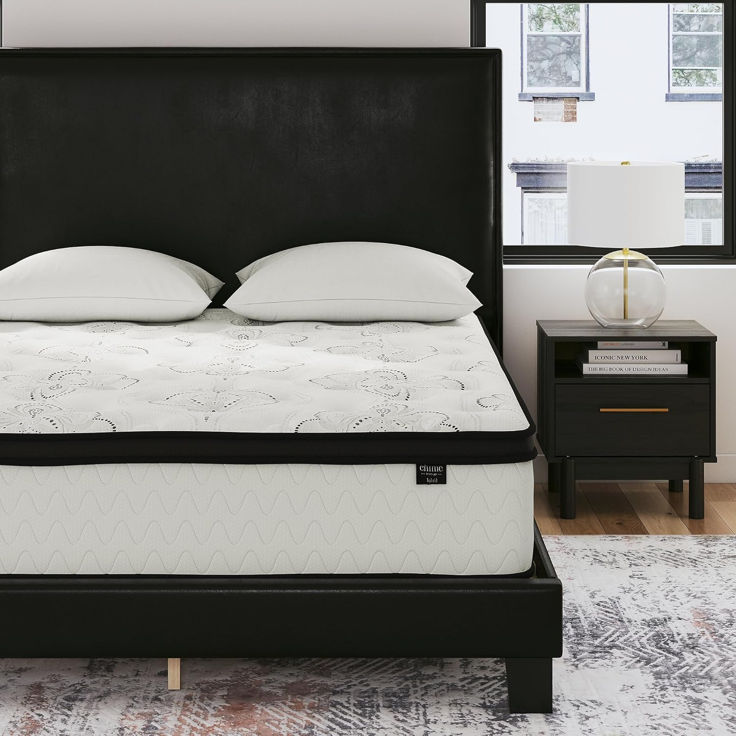 Twin Size Chime 10 Inch Medium Firm Hybrid Mattress with Cooling Gel Memory Foam