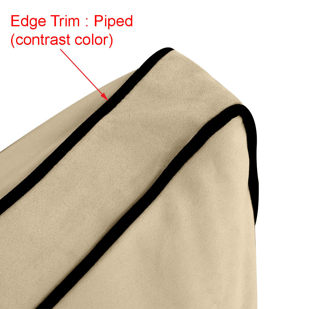 Contrast Pipe 6″ FULL 75x54x6 Velvet Indoor Daybed Mattress |COVER ONLY|-AD369