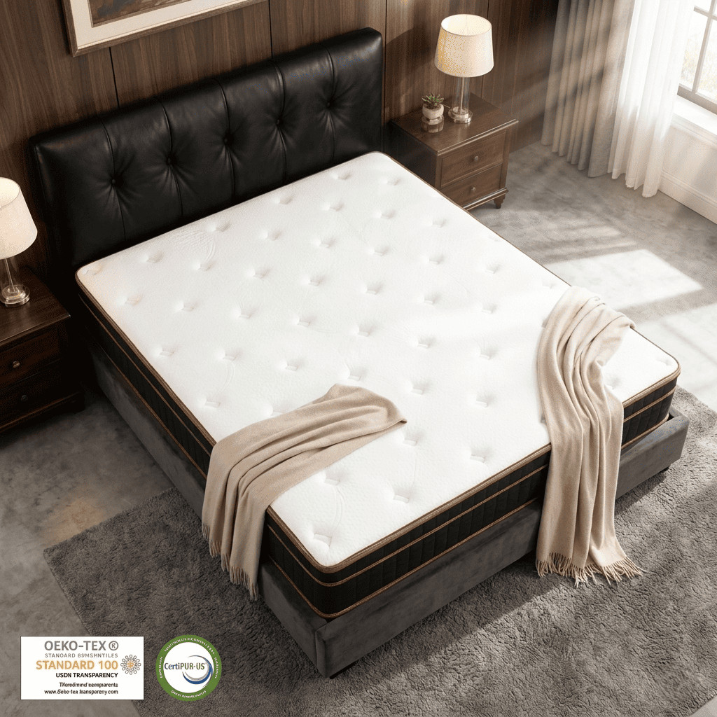 12 In Queen Mattress Innerspring Hybrid Spring Bed Mattresses Bedroom Breathable