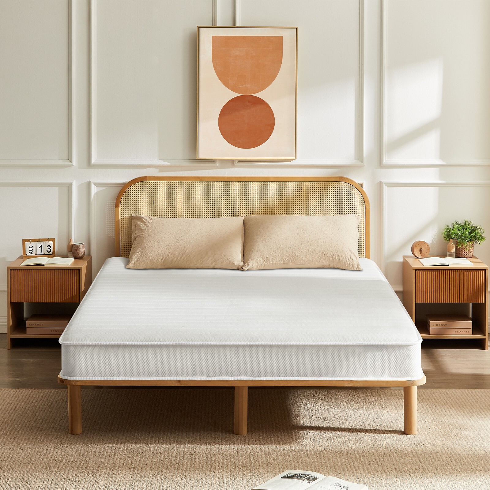 OUUI 6 inch Memory Foam Hybrid Mattress, Fiberglass Free, Twin Twin XL Size