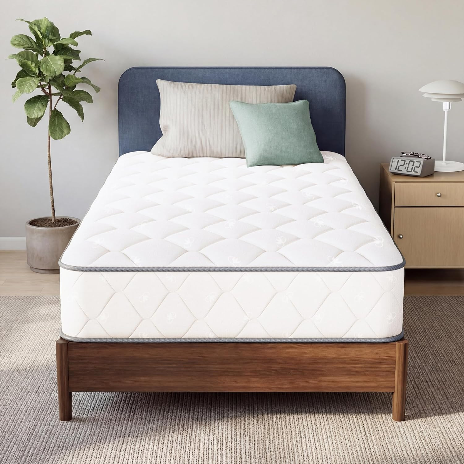 Twin Size Mattress, 8 Inch Hybrid Comfort & Supportive Mattress in a Box, Coolin