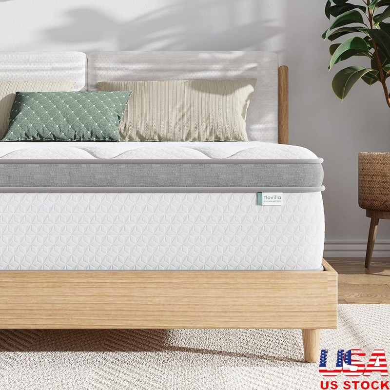 Twin Hybrid Mattress W/ Pocket Springs Foam Comfort Medium Firm Pillow Top New