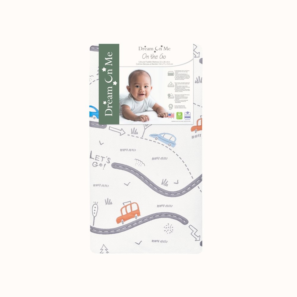 Dream On Me 150 Coil Inner Spring On The Go Crib and Toddler Mattress