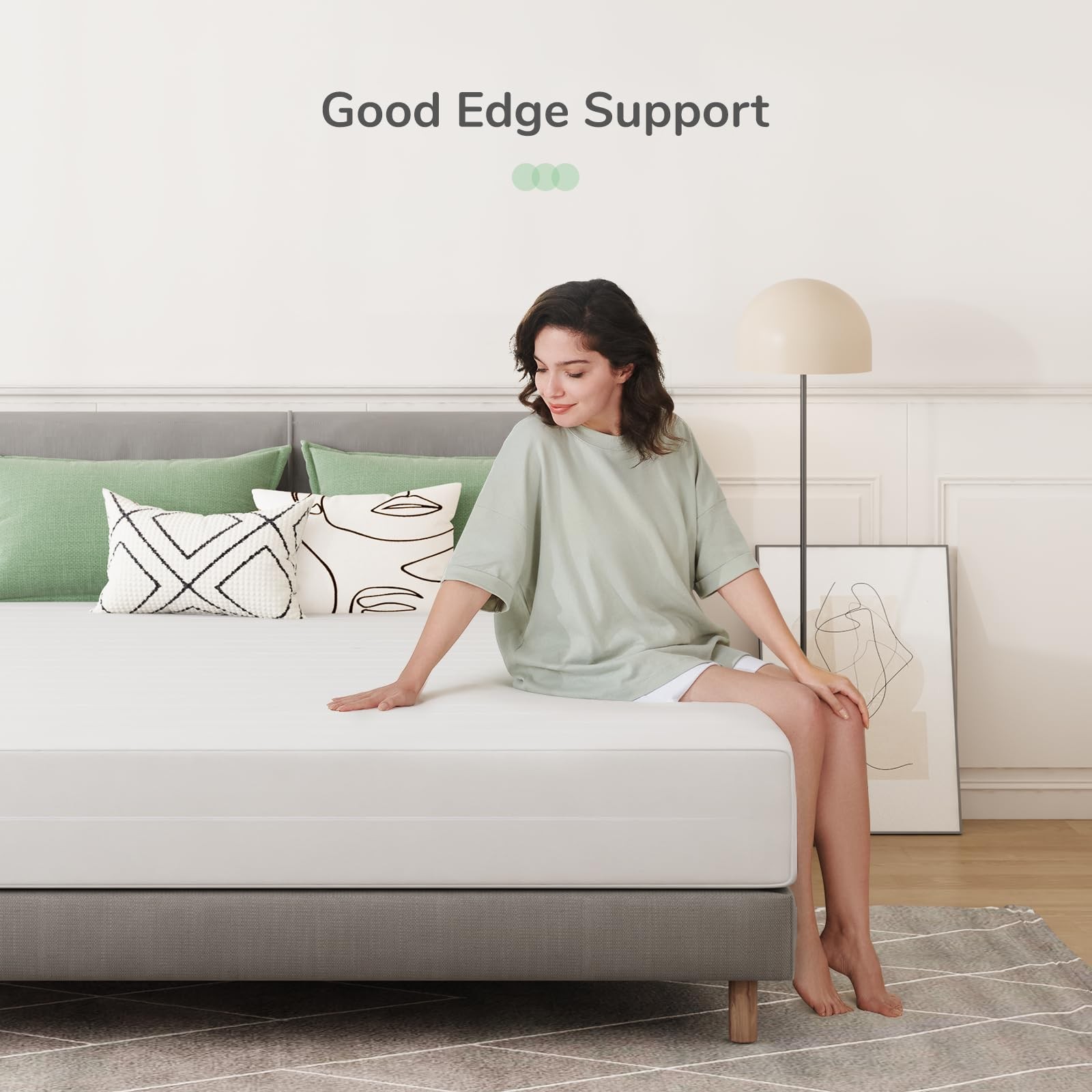 Queen Size Mattress, 10 Inch Foam Mattress in a , Grey Comfort Foam with Brea…