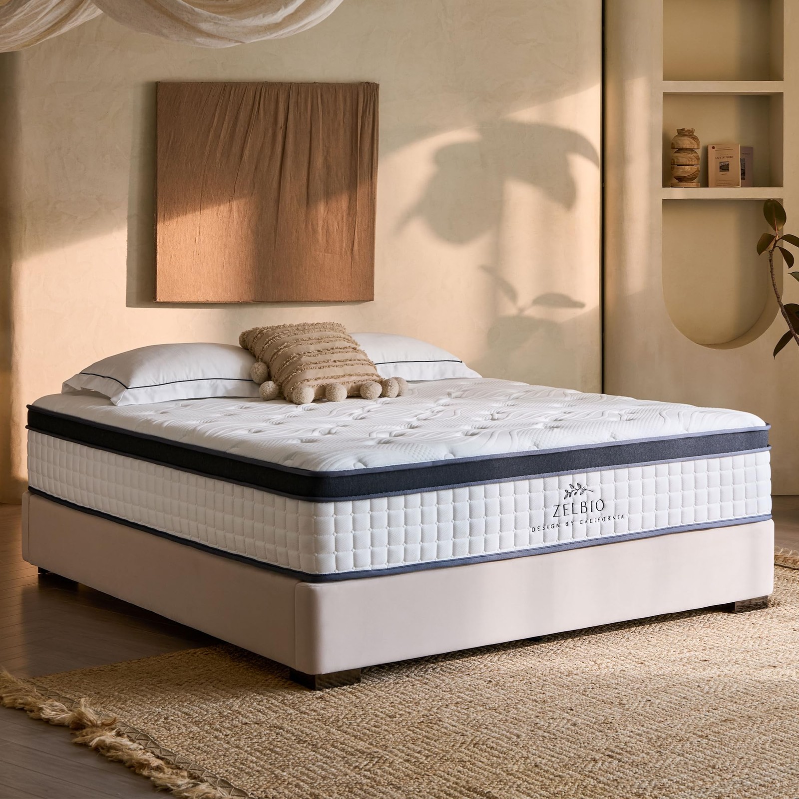 12 Inch Twin XL Mattress Hybrid, CertiPUR-US Gel Memory Foam with Pocket Spri…
