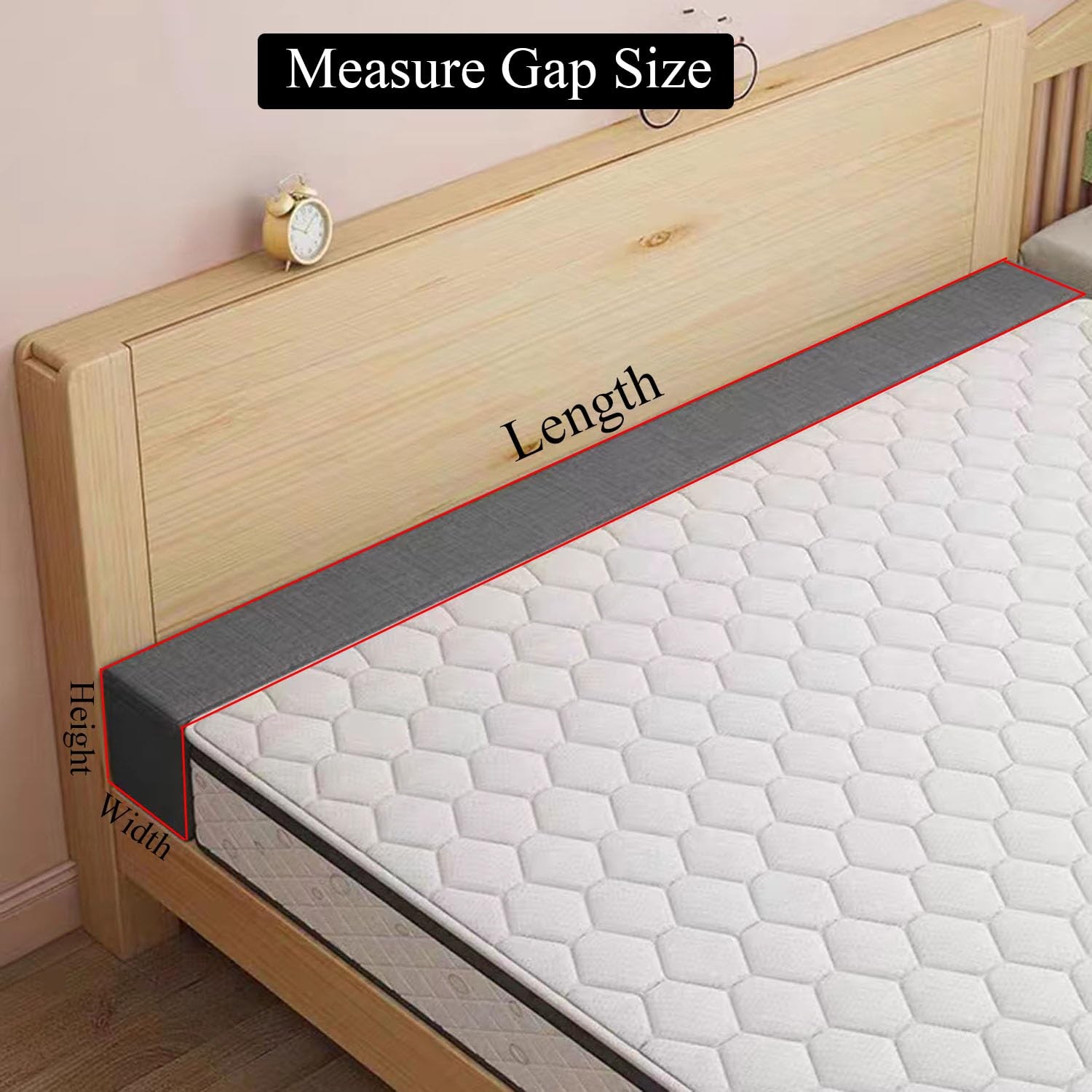Bed Gap Filler for Headboard Space Filler Bed Crack Pillow Stopper Wall Side …