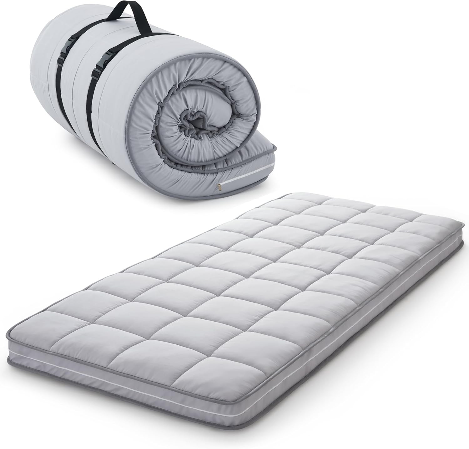 4Inch Cot Mattress Topper,Gel Infused Memory Foam,Machine Washable Thickened …