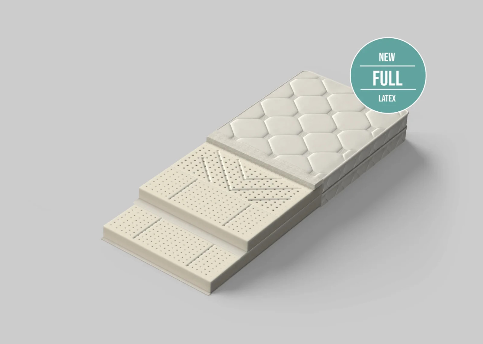 Naturalist Full Latex Mattress 80×200 Firm / 2x natural latex layers