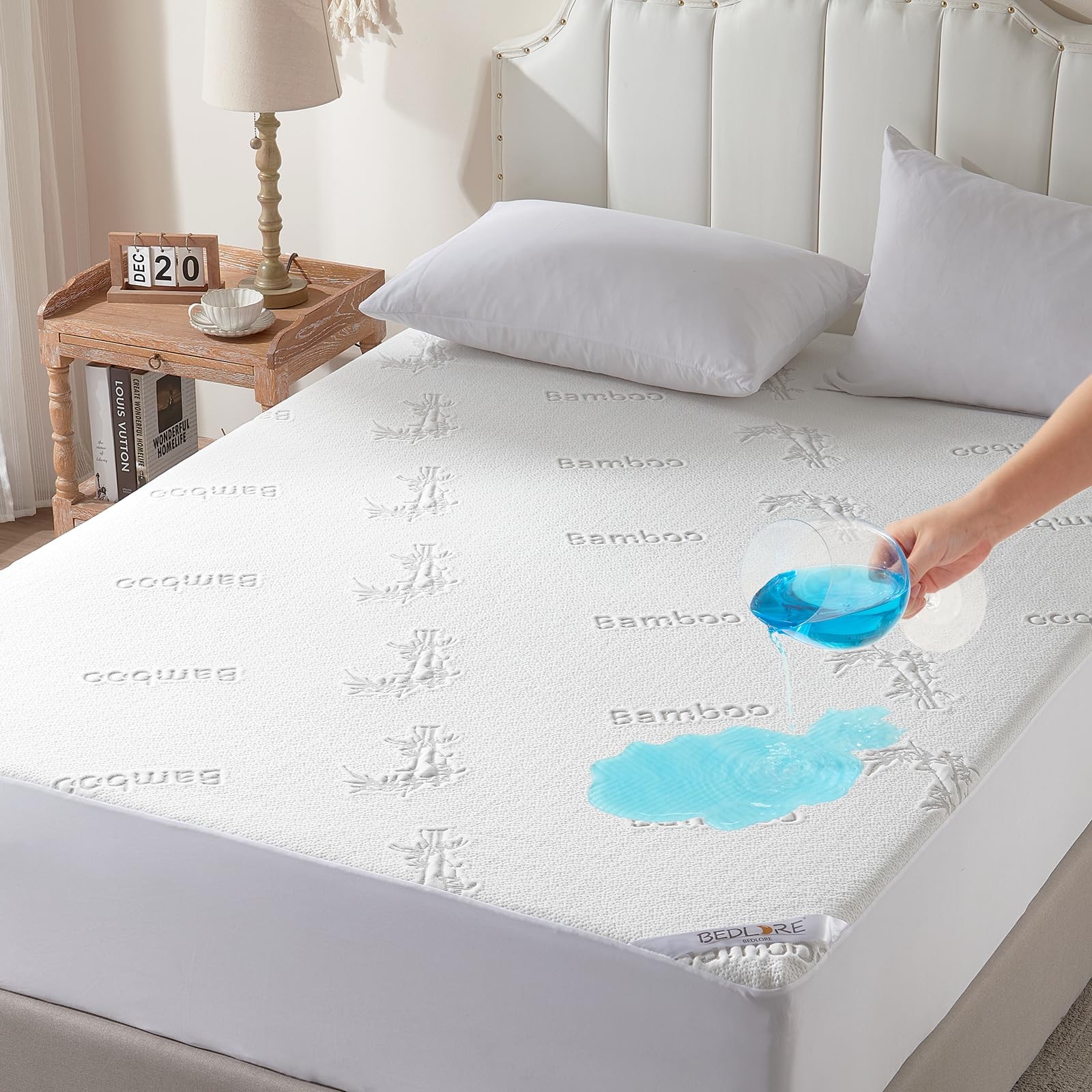 BEDLORE California King Size Waterproof Mattress King, White