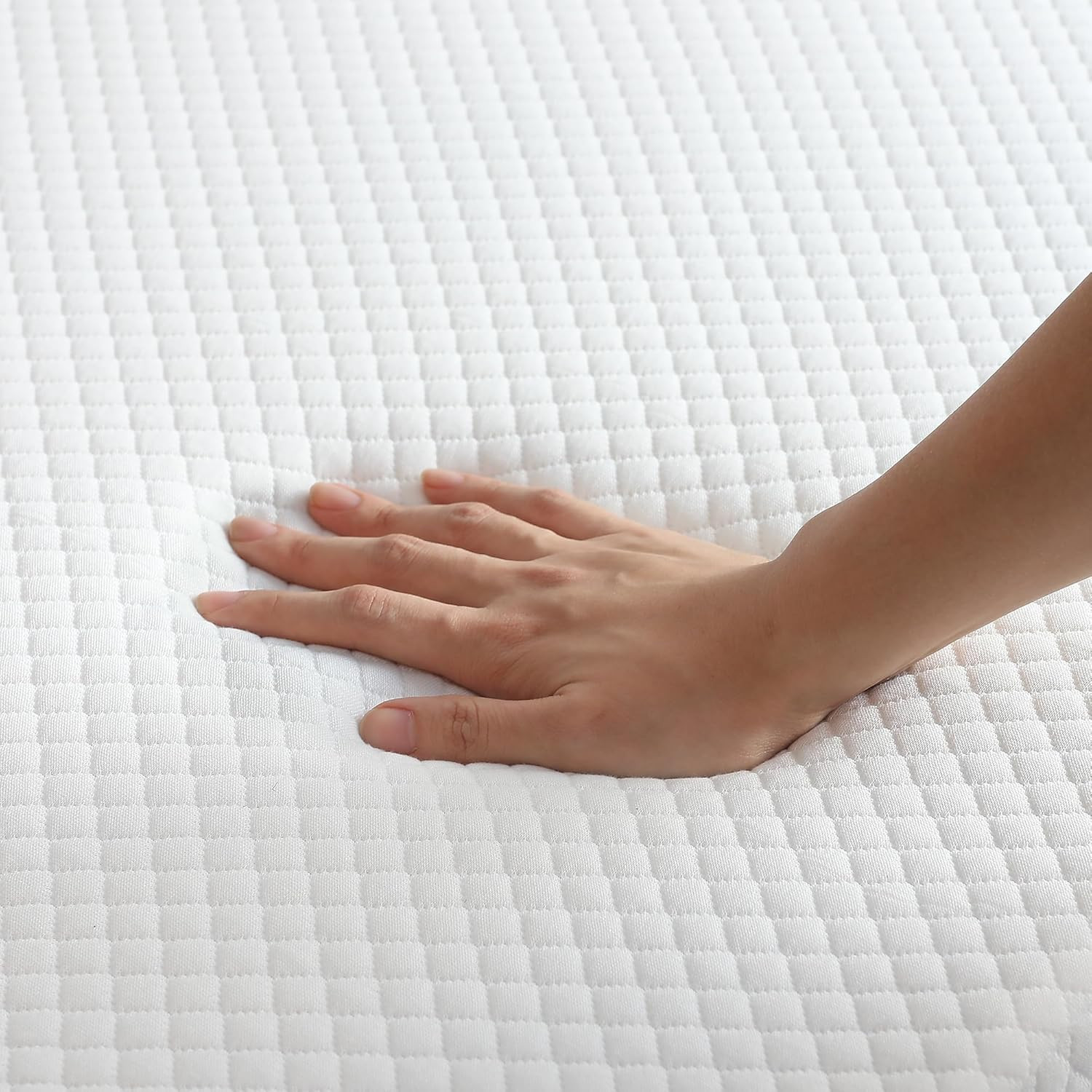 Tidur 10″ Cooling Gel Memory Foam Mattress – King Size, White Comfort