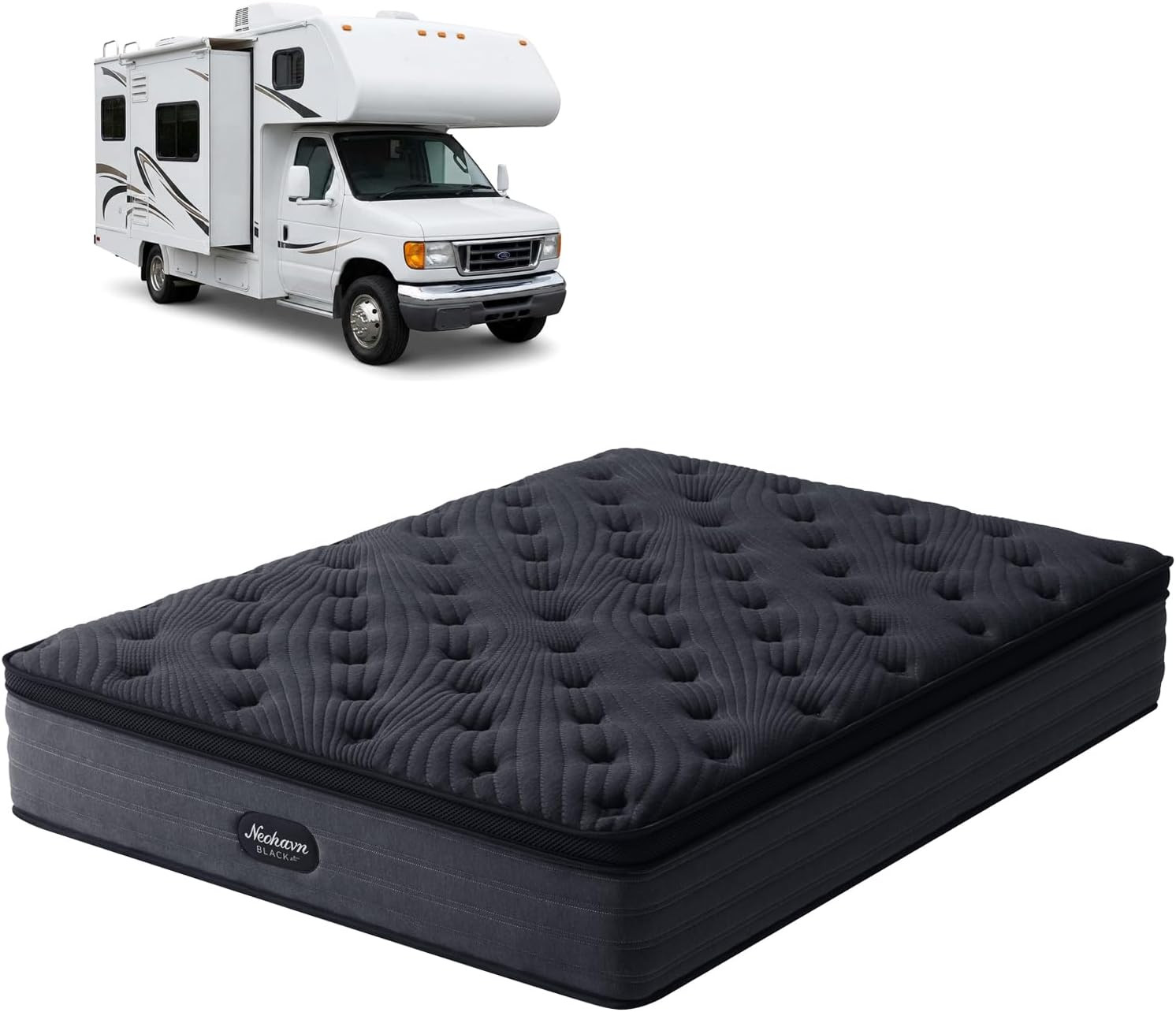Short Queen Mattress,12 Inch Cooling Gel Memory Foam – Medium Firm Hybrid RV Mat