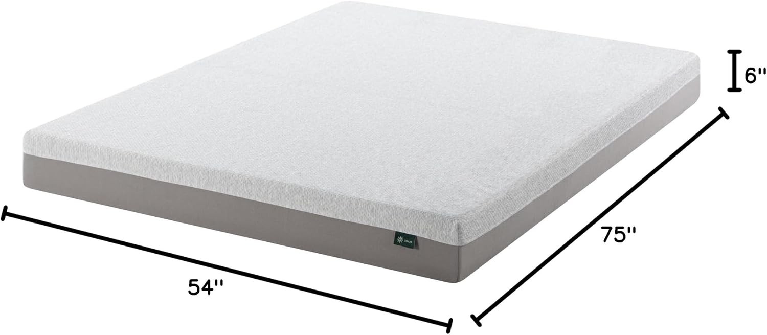 6 Inch Ultima Memory Foam Mattress [New Version] Full Fiberglass Free Medium