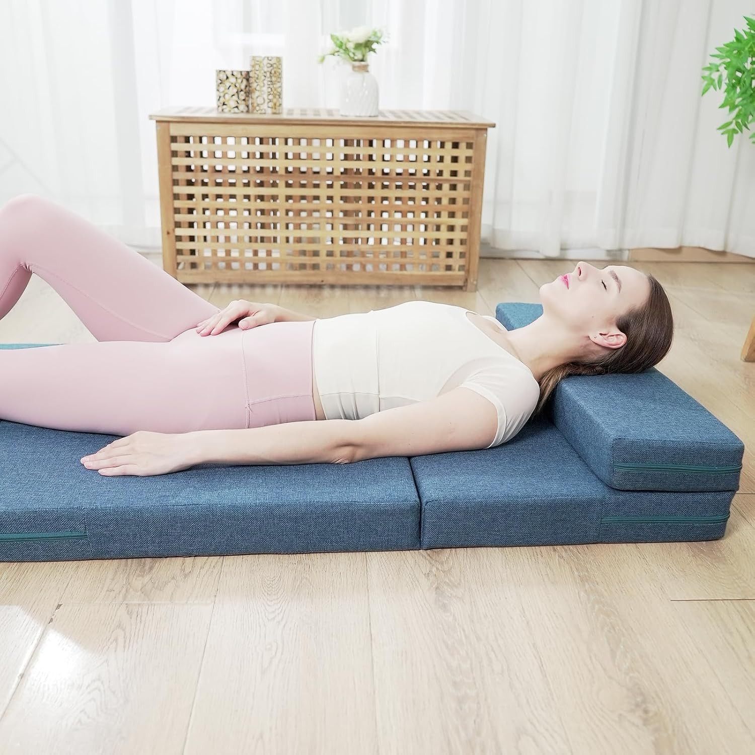 Portable Twin Folding Mattress – 3″ Thick Foam Floor Bed for Camping & Travel