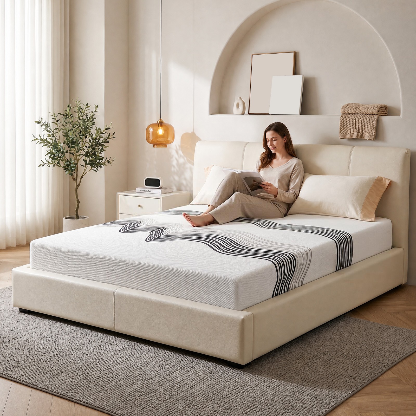 King Size Memory Foam Mattress Compressed Delivery Firm Support Soft Comfort