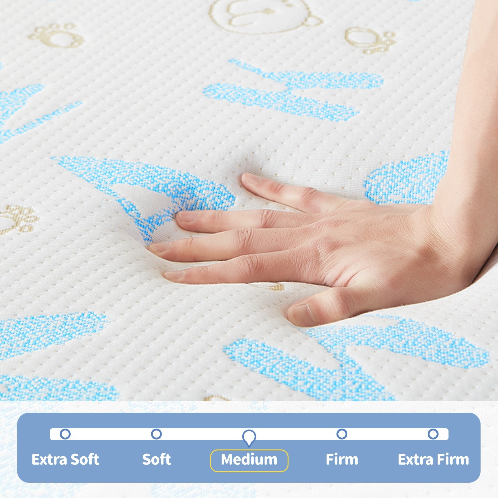 5″ 6″ Twin TwinXL Full Queen Size Gel Memory Foam Mattress with Removable Cover