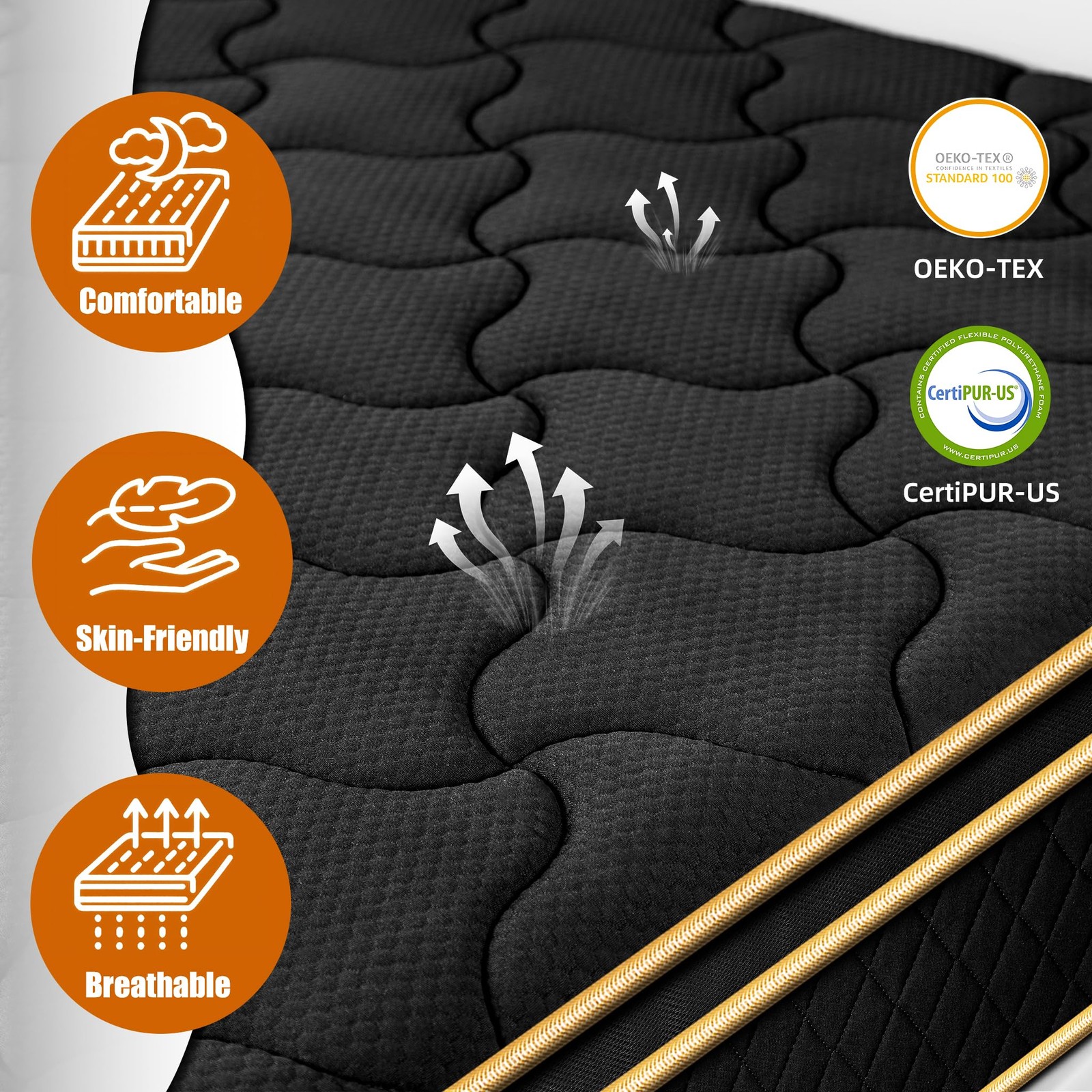 Twin Mattress 10 Inch Twin Size Mattresses in a Memory Foam Hybrid Twin Mattr…