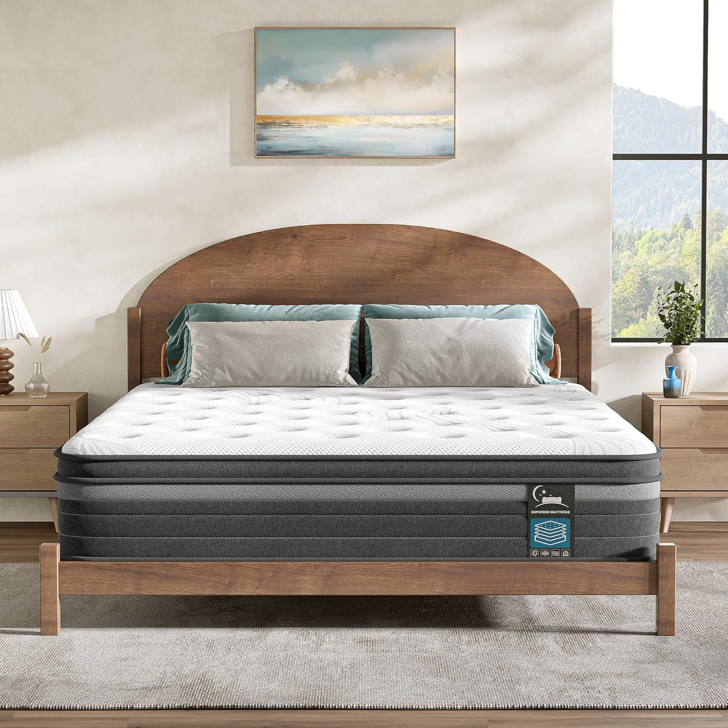 Twin Mattress 10 Inch in a Box, Hybrid Twin Mattress with Memory Foam and Inners