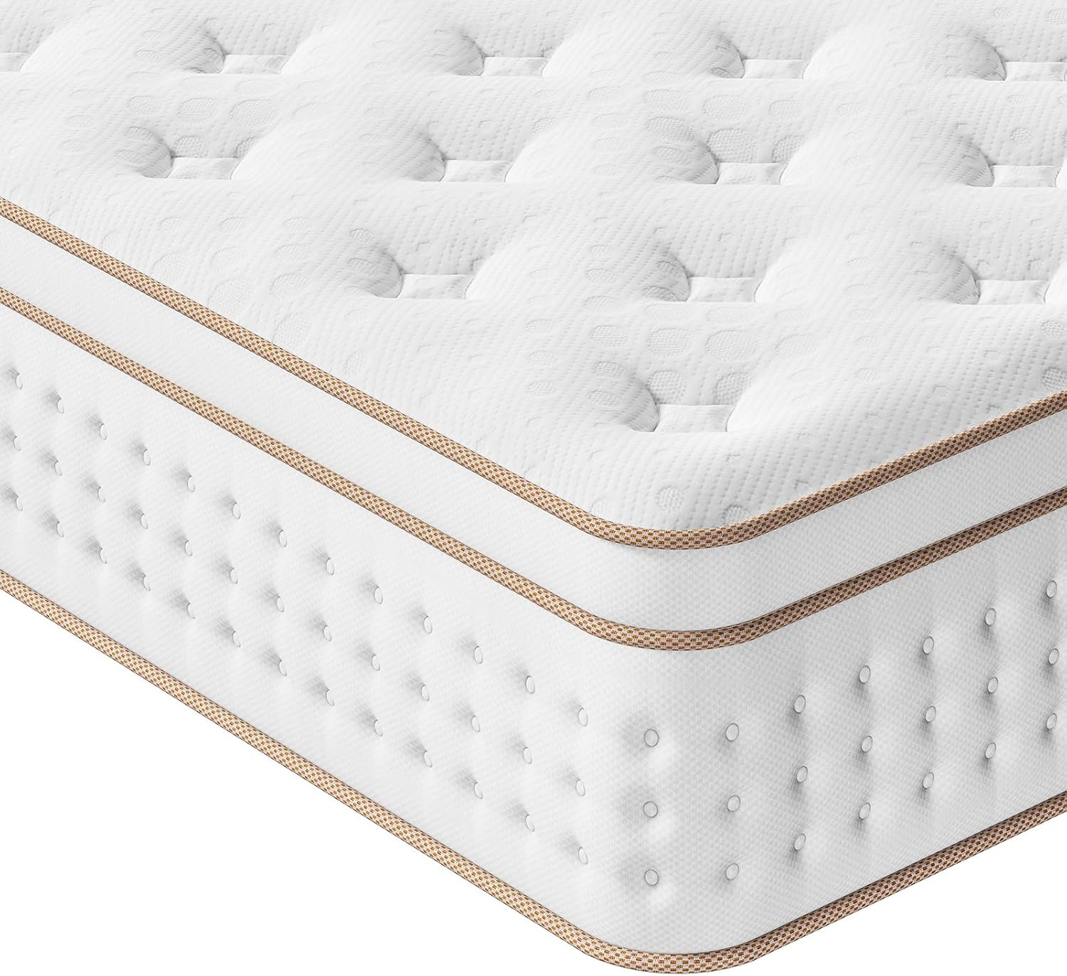Vesgantti Twin Mattress, 12 Inch Memory Foam Hybrid Mattress in a Box with Indiv