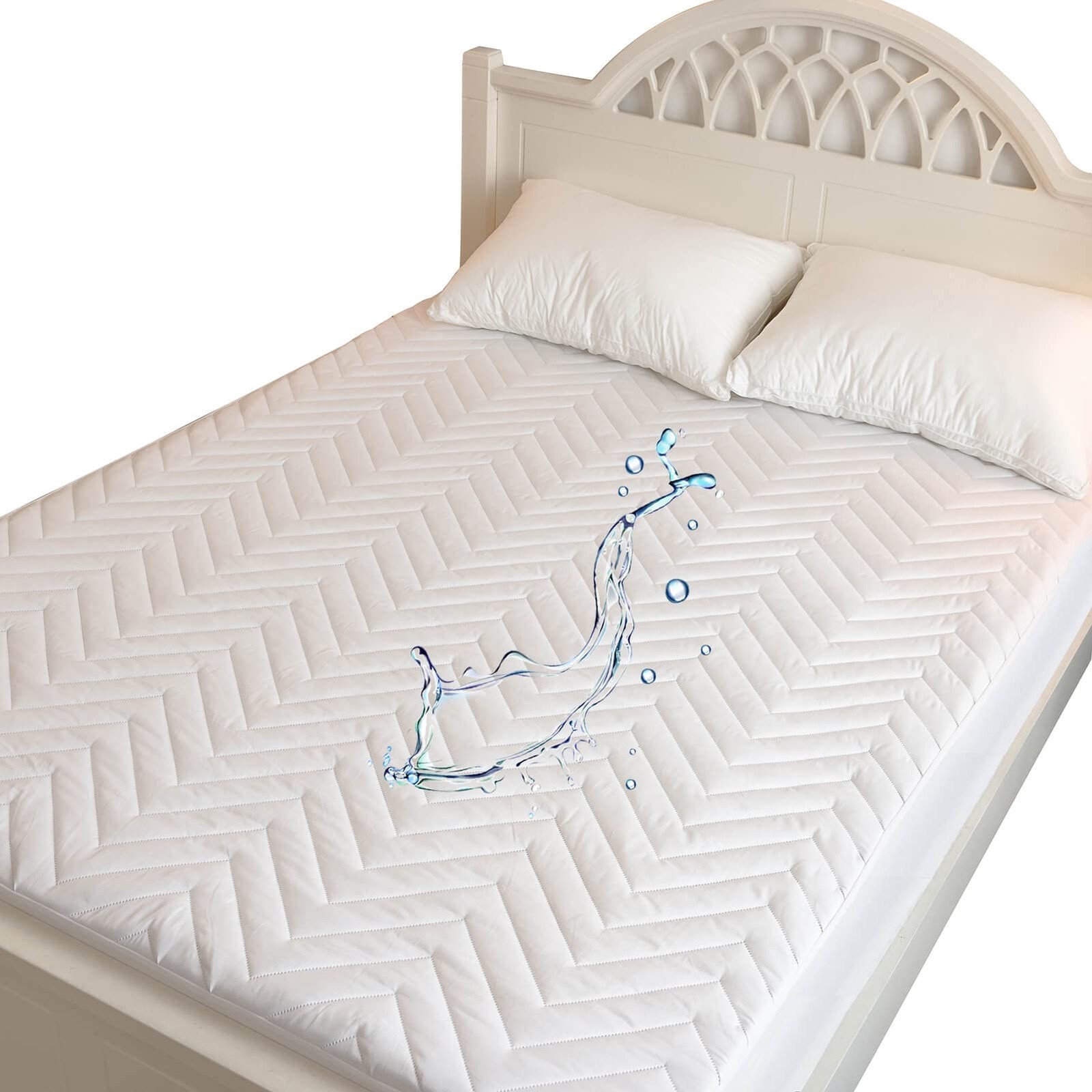 Kingnex Quilted Waterproof RV Bunk – Narrow Twin (30 x 75 inches), White