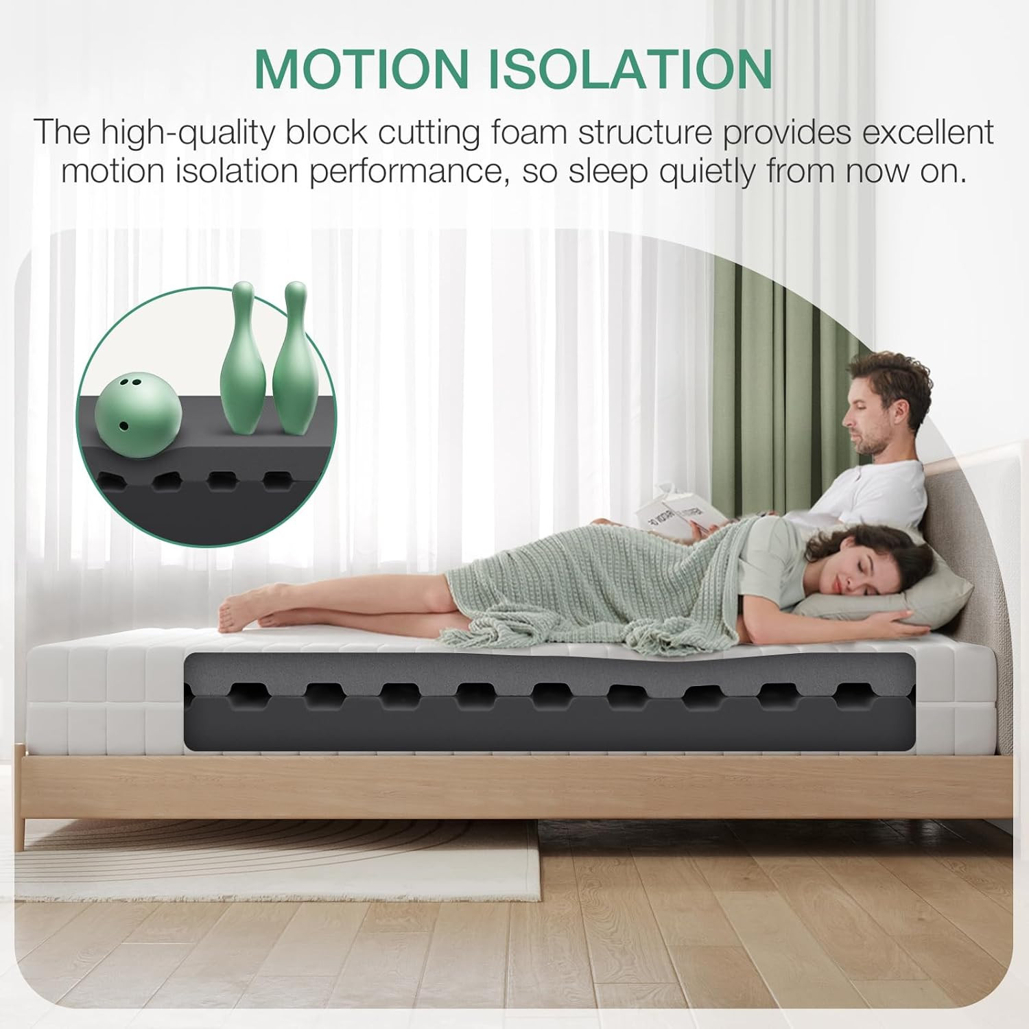 10 Inch Flippable Full Size Foam Mattress for Back & Side Sleepers