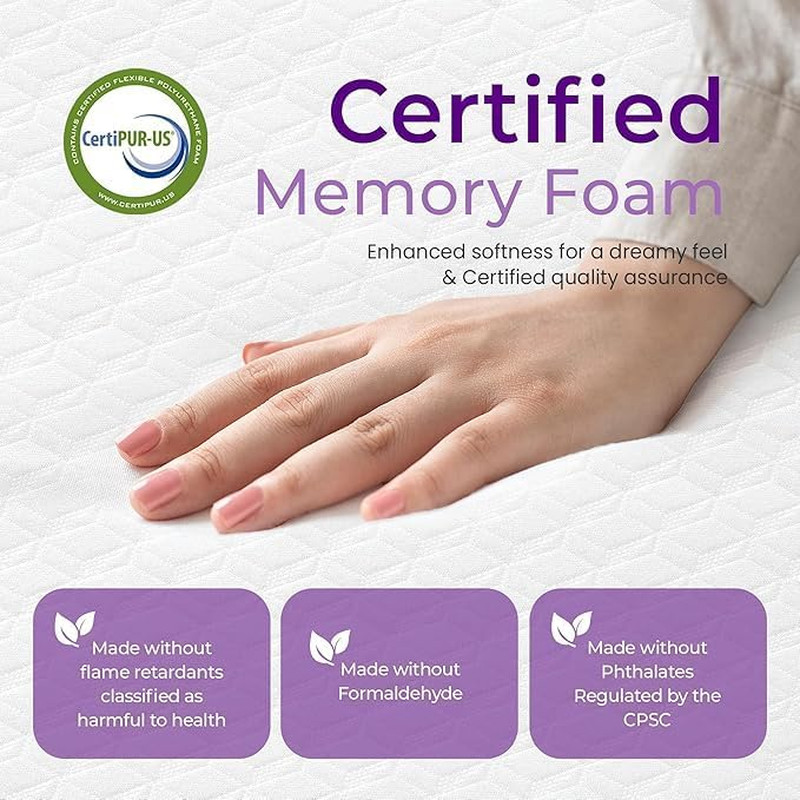 8 Inch Queen Cooling Gel Memory Foam Mattress for Cool Sleep Medium Feel Certipu