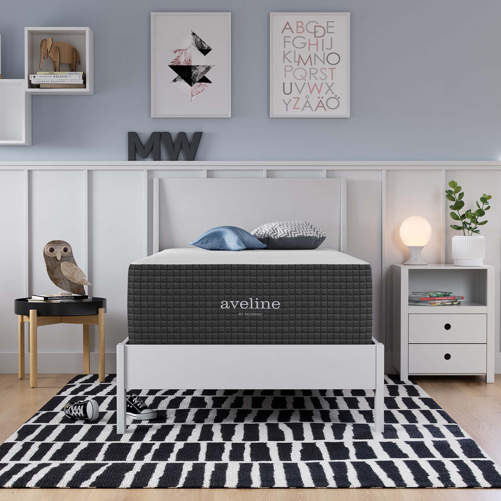 Modway 14” Cooling Gel-Infused Ventilated Memory Foam Twin Mattress