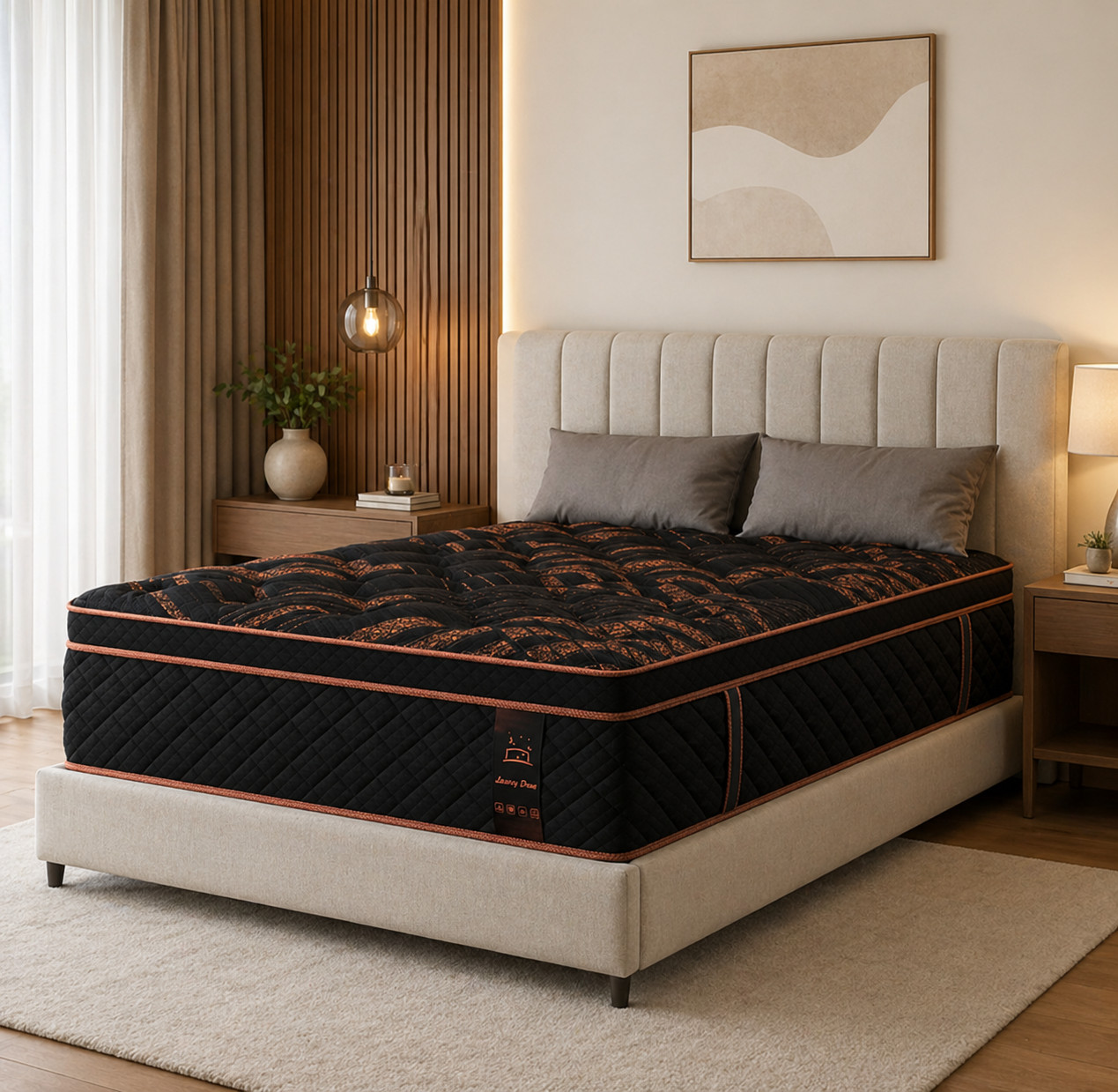 Queen 12 Inch Hybrid Mattress in a Box Medium Firm Pocket Spring