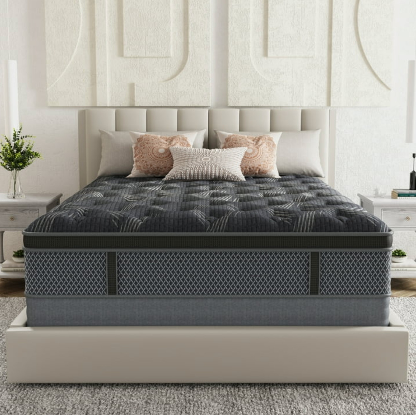 10″ Colchones FULL Size De Espuma 10 Pulgadas Memory Foam Mattress Hybrid Bed