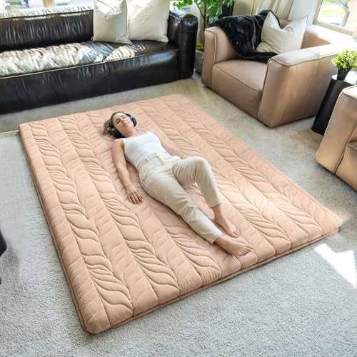 Japanese Floor Mattress Futon Mattress Full Size Thicken Roll Up Tatami Mat 1…