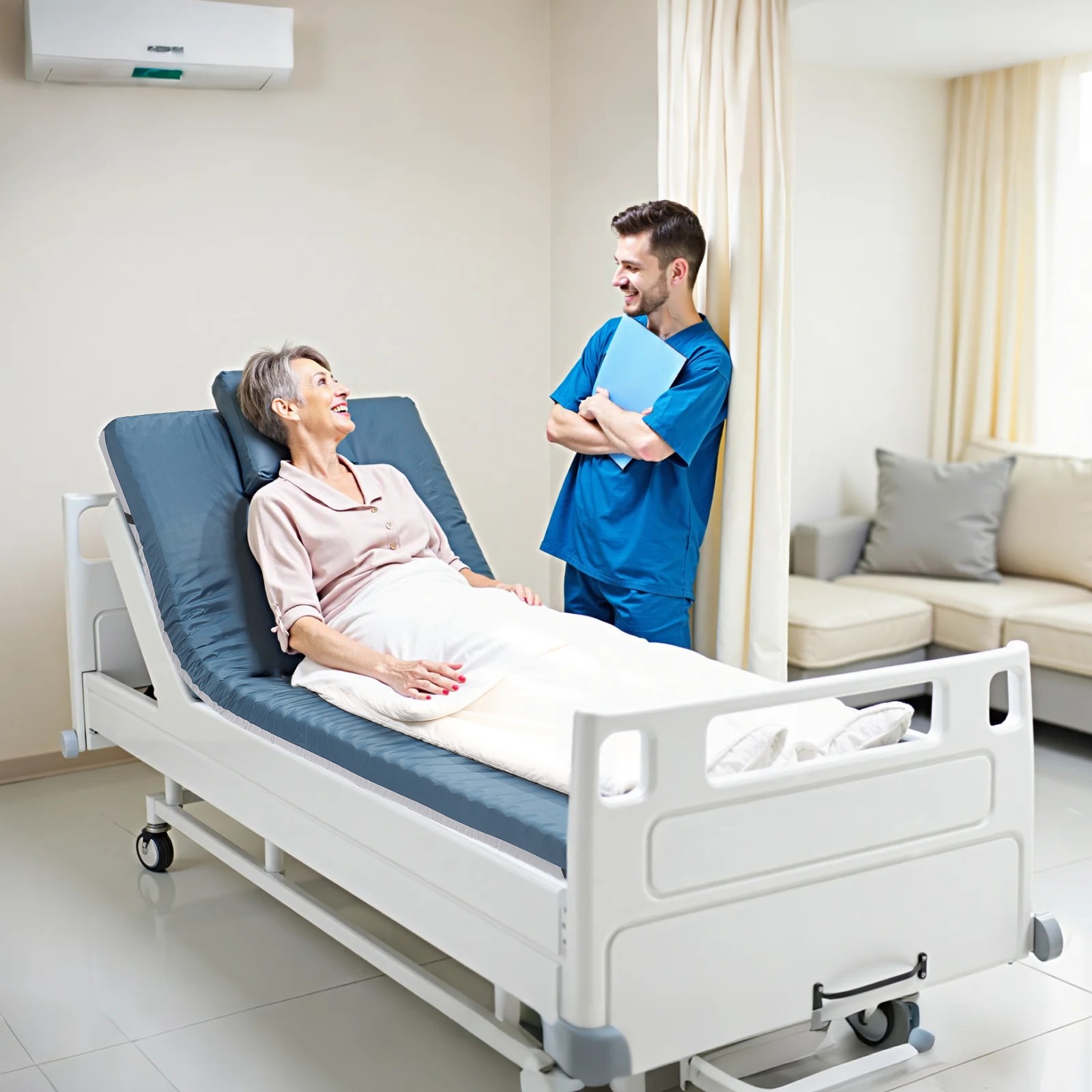 Uimoso 3.5-Inch Foam Mattress for Medical Beds,Water-Resistant & Non-Slip Design