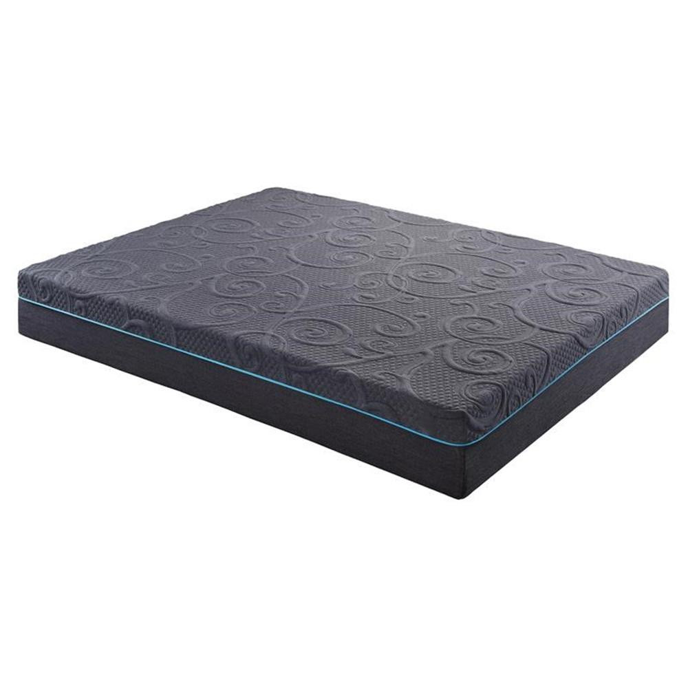 Pemberly Row 11″ Fabric Twin Gel Memory Hybrid Mattress in Gray