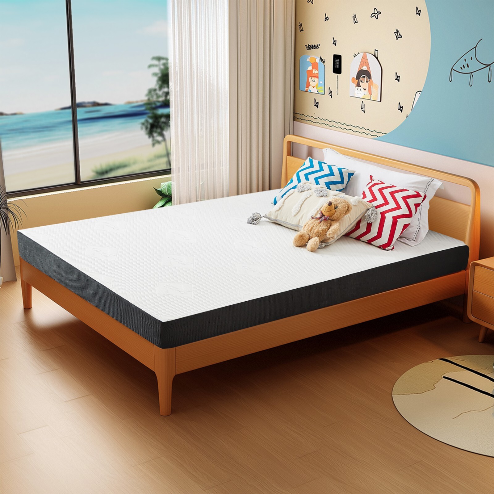 VIPKOE 6″ Twin TWIN XL Mattress Gel Memory Foam Medium Firm CertiPUR-US