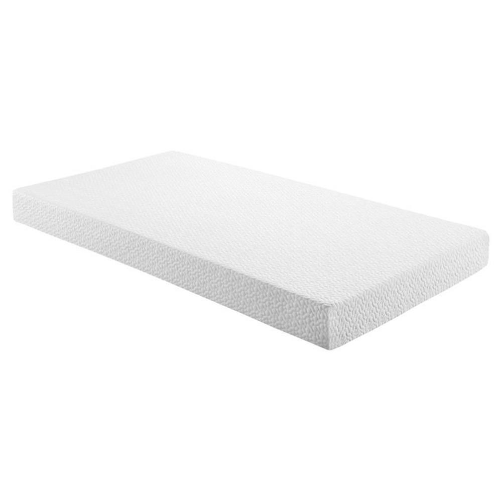 Pemberly Row 6″ Modern Fabric Full Gel Memory Mattress in White