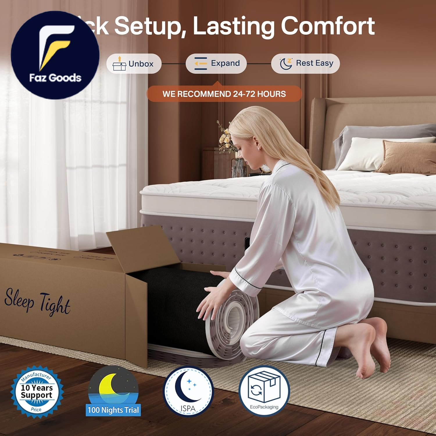 King Size Mattress 16 Inch Hybrid King Mattress in a Box Cooling Gel Memory Foam