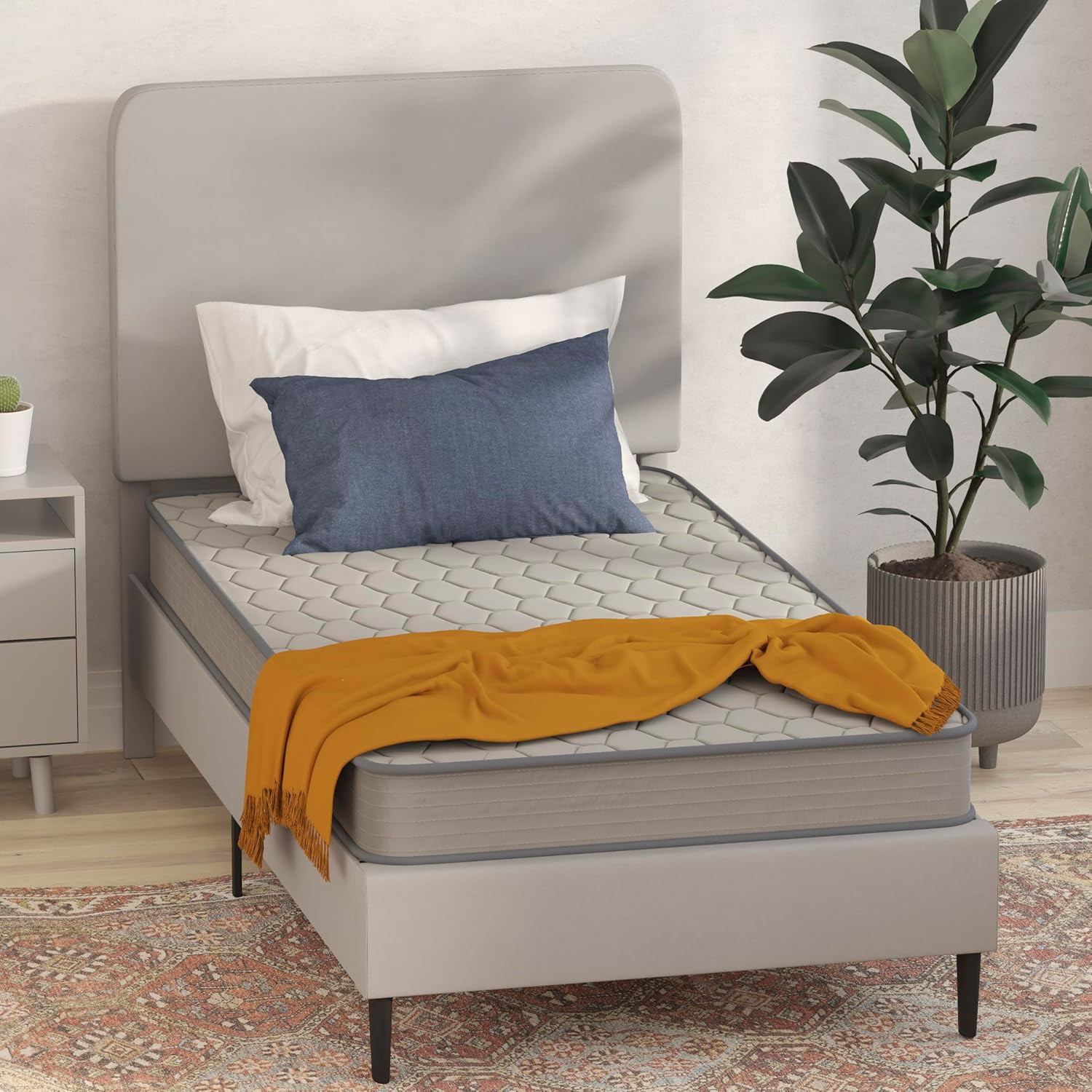 Capri Comfortable Sleep 6″ Hybrid Innerspring and Foam Mattress in a Box, Foam I
