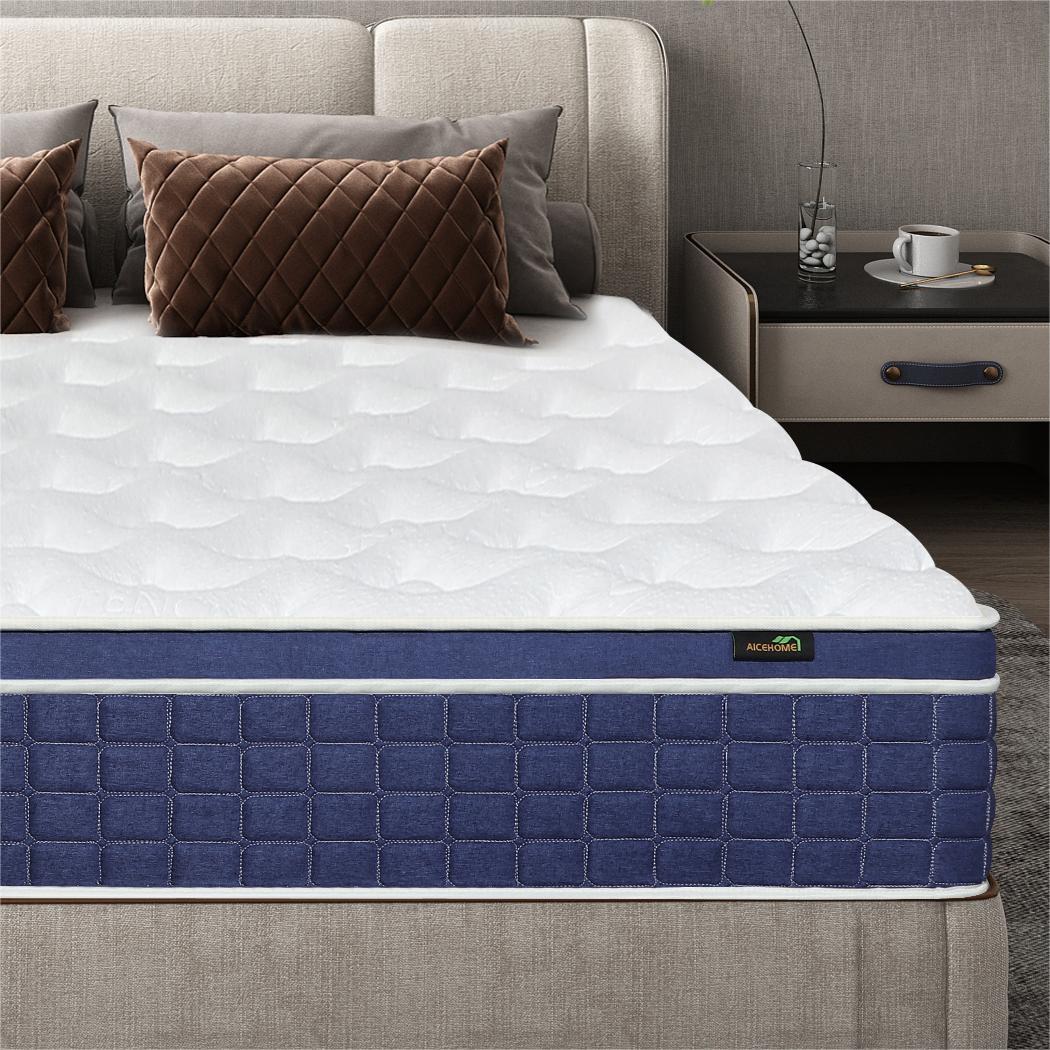 14″ King Size Mattress in A Box Hybrid Pocket Spring Memory Foam Medium Firm