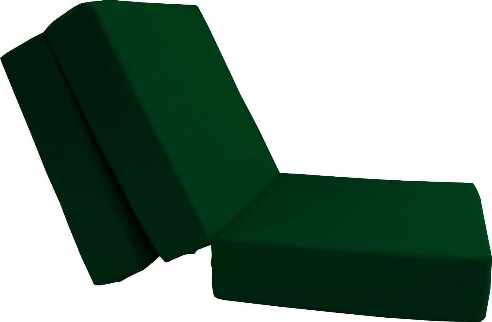 Shikibuton Trifold Foam Beds, Foldable Mats, Cushion Seats 6x27x75 Hunter Green