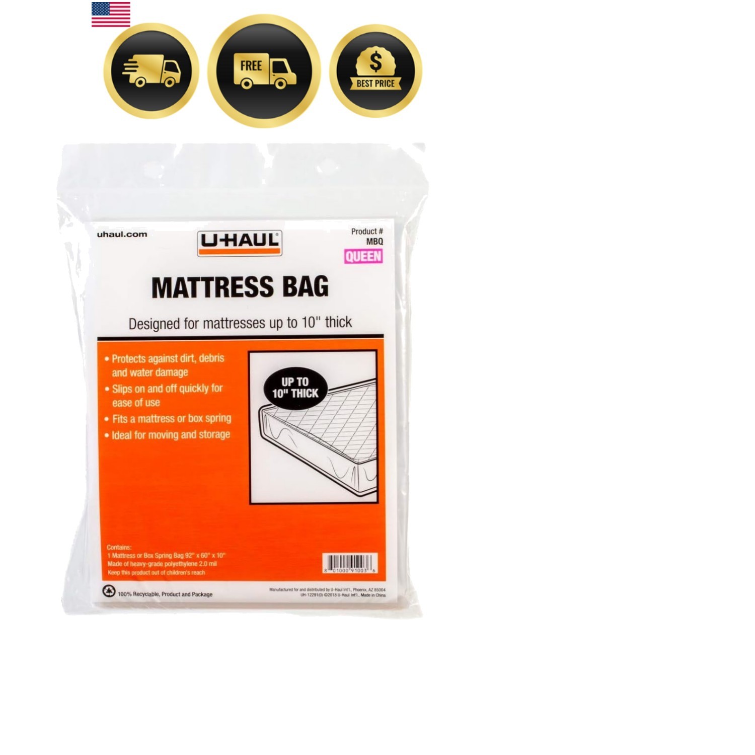 Mattress Protector Bag Queen Mattress Cover Moving Storage Heavy Duty Plastic