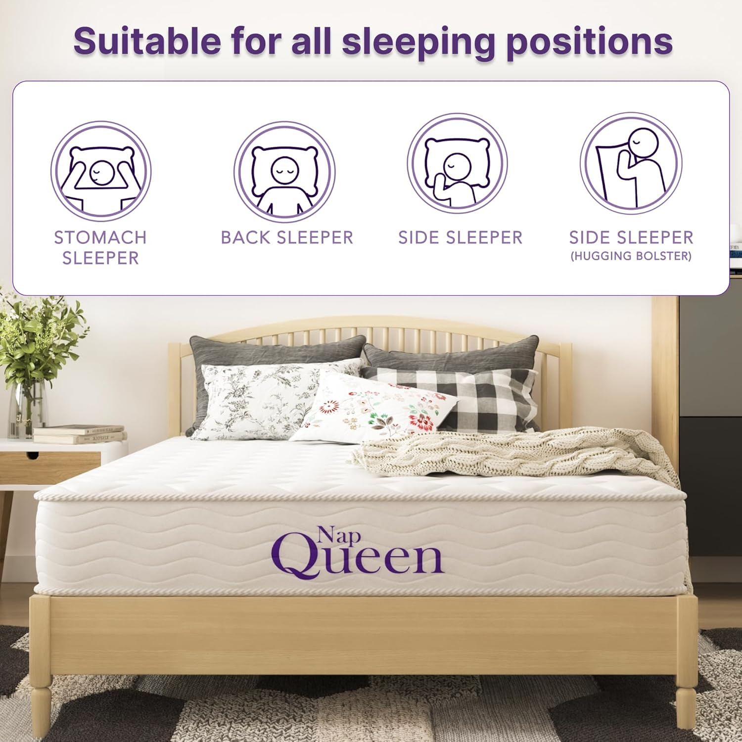 8″ Elsa Twin Mattress – Innerspring & Foam, CertiPUR-US, Fiberglass Free