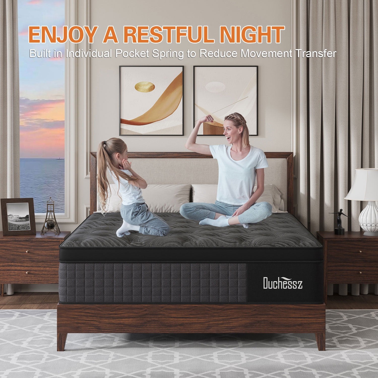 12″14″ Twin Full Queen King Size Mattress in a Box Hybrid Spring Memory Foam