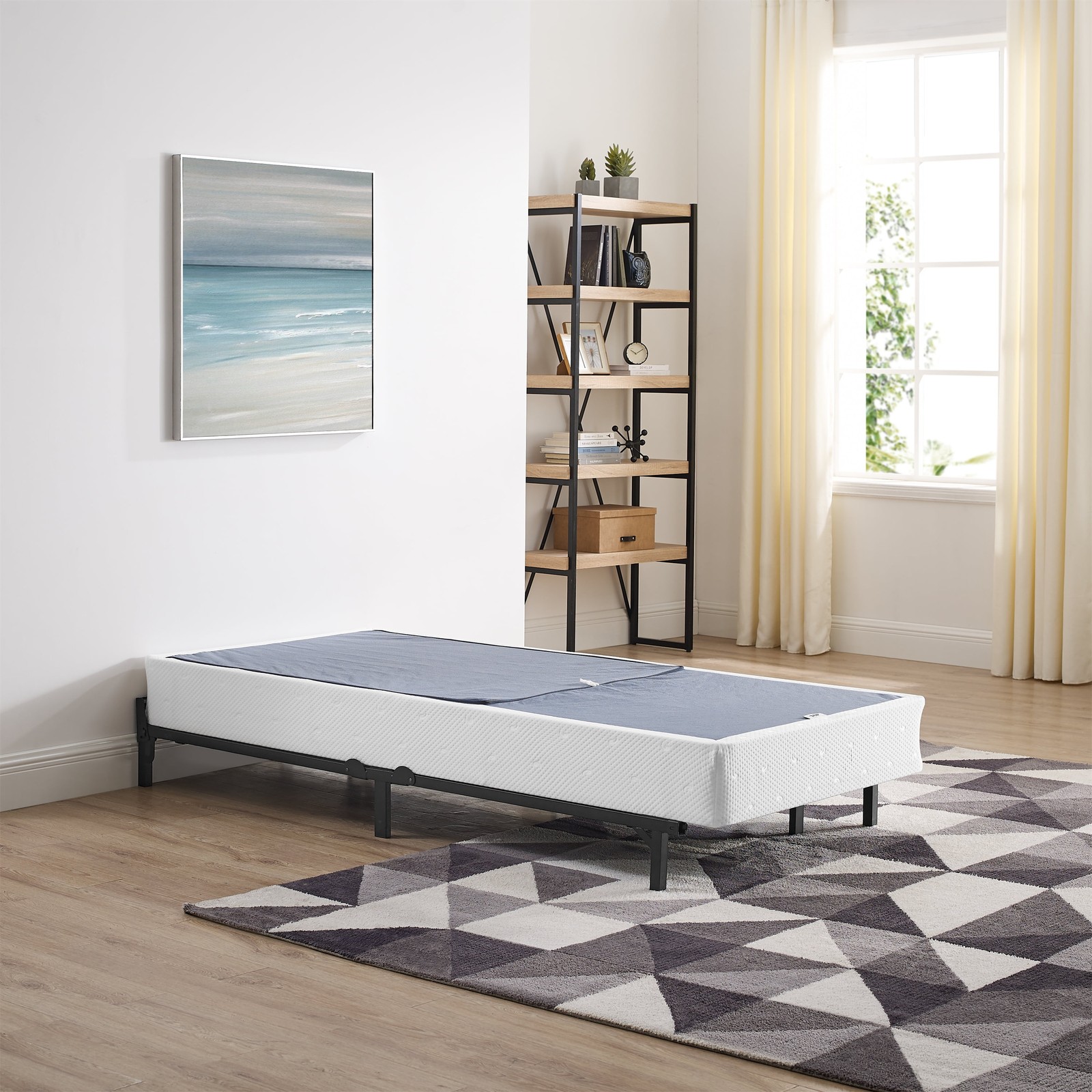 Mainstays MS2601008908 7.5″ Half-Fold Metal Box Spring, Twin