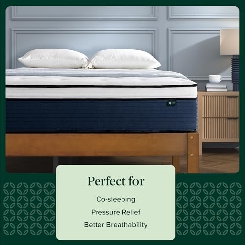 ZINUS 10 Inch Comfort Support Hybrid Mattress, Queen ZU-MSHO1SZI-10Q – White