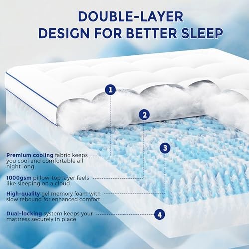 Twin XL Dual Layer 4 Inch Memory Foam Mattress Twin XL(80″X39″X4″) 4 Inches