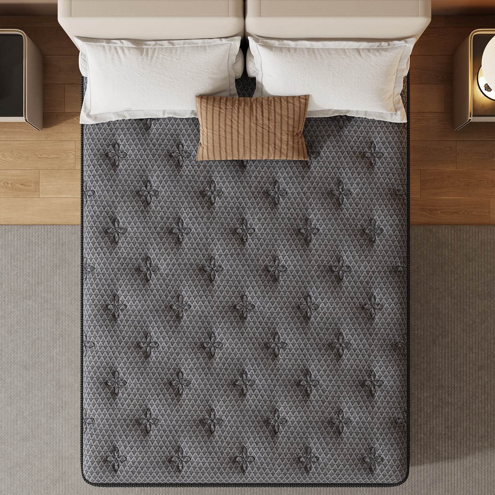 12 Inch Queen Mattress in a Box, Cooling Gel Memory Foam Hybrid Mattress with In