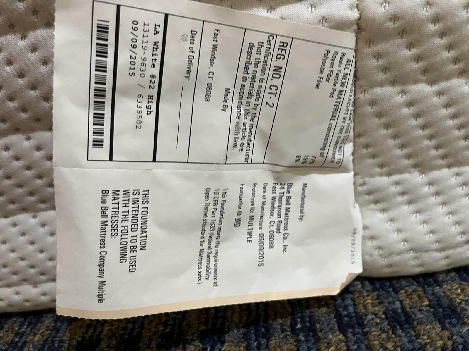 Tempur pedic Full Size Contour Supreme Box and mattress. 11 Inches.