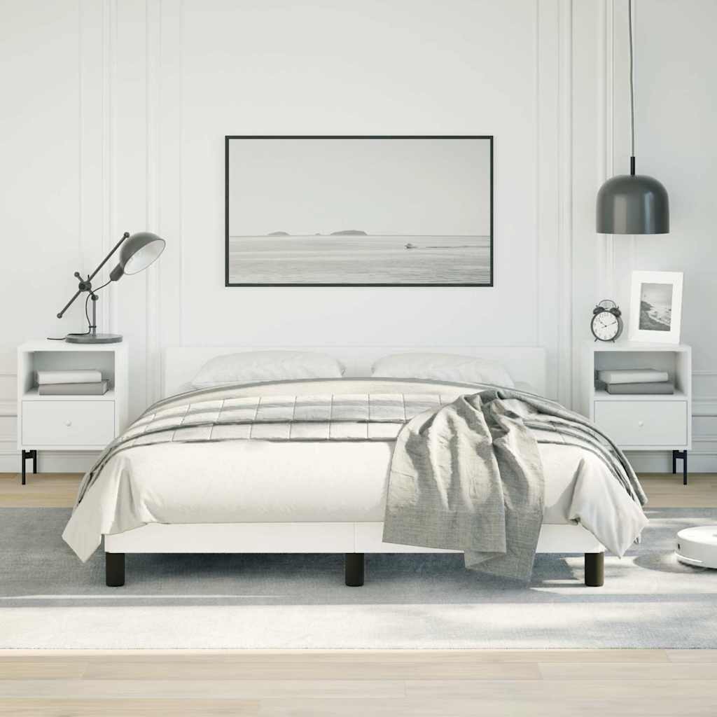 Bed Frame with Headboard Platform Bed Base for Bedroom Faux Leather vidaXL