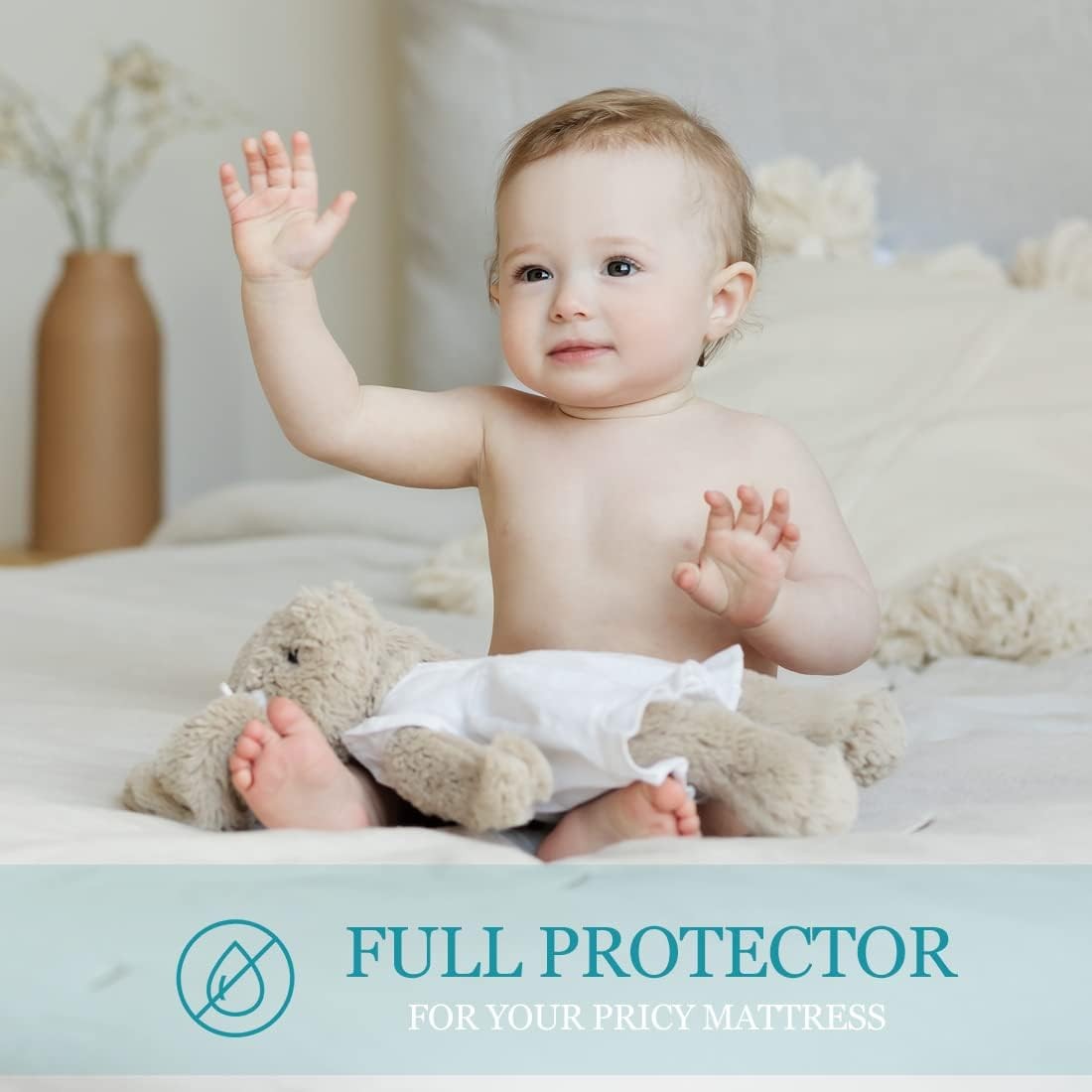 Twin Waterproof Zippered Mattress Encasement, Breathable, Twin, Encasement
