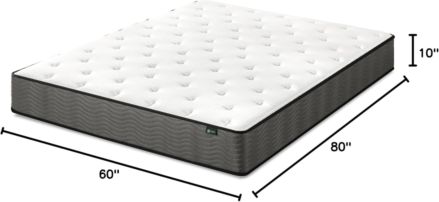 10 Inch True Support Hybrid Mattress [New Version] Queen Fiberglass Free Medium